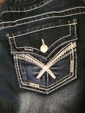 🍒Vanity Y2K White Stich/Pocket Flap Jeans🍒